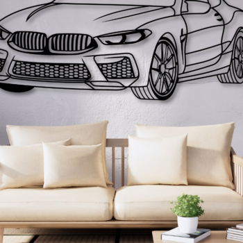 Intra απο ξύλο plywood Χρώμα wenge 3mm-4mm πάχος - F92 M8 Car Silhouette Dxf Δίασταση 20x20 cm INTRAFABR-76075264 - Image 1