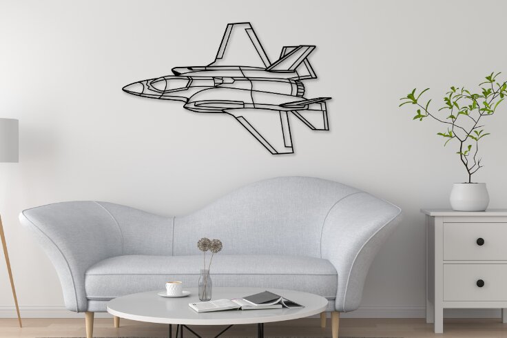 Intra απο ξύλο plywood  Χρώμα wenge 3mm-4mm πάχος - FA-15 Lightning Airplane Dxf Δίασταση 20x20 cm INTRAFABR-76074558