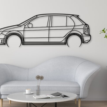 Intra απο ξύλο plywood  Χρώμα wenge 3mm-4mm πάχος - Fabia I Car Silhouette Dxf Δίασταση 20x20 cm INTRAFABR-79704037 - Image 1