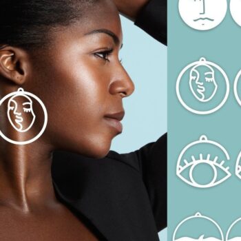 Intra απο ξύλο plywood Χρώμα wenge 3mm-4mm πάχος - Σκουλαρίκια προσώπου Πακέτο Δίασταση 6x6 cm INTRAFABR-79704043 - Image 1