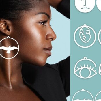 Intra απο ξύλο plywood Χρώμα wenge 3mm-4mm πάχος - Σκουλαρίκια προσώπου Πακέτο Δίασταση 6x6 cm INTRAFABR-79704043 - Image 7