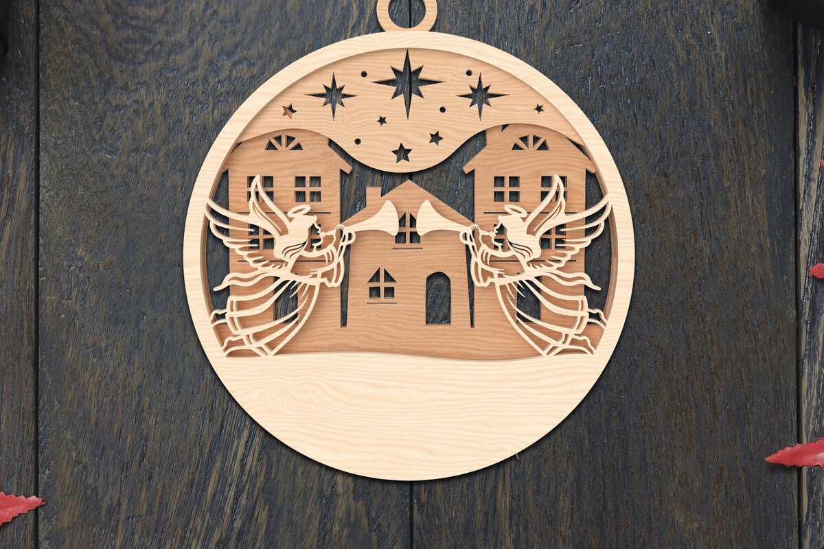 Intra απο ξύλο plywood  Χρώμα wenge 3mm-4mm πάχος - Στολίδι Fairies Δίασταση 6x6 cm INTRAFABR-47241643