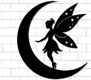 Intra απο ξύλο plywood  Χρώμα wenge 3mm-4mm πάχος - Fairy and Moon Wall Art Δίασταση 40x50 cm INTRAFABR-94768206