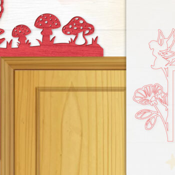 Intra απο ξύλο plywood  Χρώμα wenge 3mm-4mm πάχος - Γωνιακή Fairy Door Δίασταση 20x20 cm INTRAFABR-123409396 - Image 1