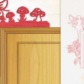 Intra απο ξύλο plywood  Χρώμα wenge 3mm-4mm πάχος - Γωνιακή Fairy Door Δίασταση 20x20 cm INTRAFABR-123409418 - Image 1