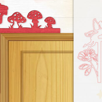 Intra απο ξύλο plywood  Χρώμα wenge 3mm-4mm πάχος - Γωνιακή Fairy Door Δίασταση 20x20 cm INTRAFABR-123409429 - Image 1