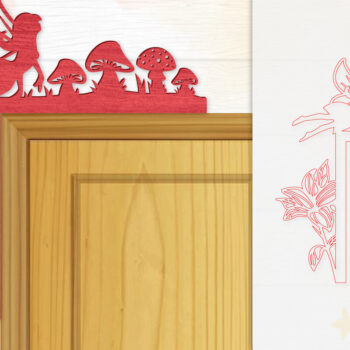 Intra απο ξύλο plywood  Χρώμα wenge 3mm-4mm πάχος - Γωνιακή Fairy Door Δίασταση 20x20 cm INTRAFABR-123409439 - Image 1