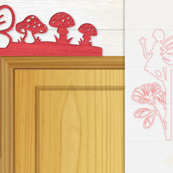 Intra απο ξύλο plywood  Χρώμα wenge 3mm-4mm πάχος - Γωνιακή Fairy Door Δίασταση 20x20 cm INTRAFABR-123409082 - Image 1