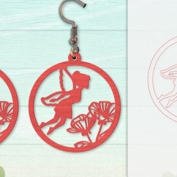 Intra απο ξύλο plywood Χρώμα wenge 3mm-4mm πάχος - Σκουλαρίκια Fairy Lasercut BNDLES 8 ΣΧΕΔΙΑ Δίασταση 3x3 cm INTRAFABR-123409104 - Image 8