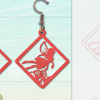 Intra απο ξύλο plywood  Χρώμα wenge 3mm-4mm πάχος - Σκουλαρίκια Fairy Lasercut BNDLES 8 ΣΧΕΔΙΑ Δίασταση 3x3 cm INTRAFABR-123409114 - Image 9