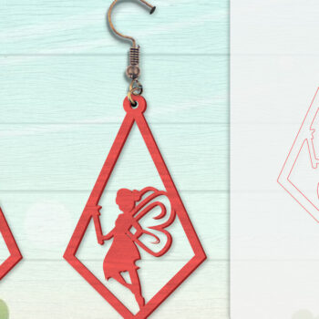 Intra απο ξύλο plywood  Χρώμα wenge 3mm-4mm πάχος - Σκουλαρίκια Fairy Lasercut BNDLES 8 ΣΧΕΔΙΑ Δίασταση 3x3 cm INTRAFABR-123409127 - Image 6