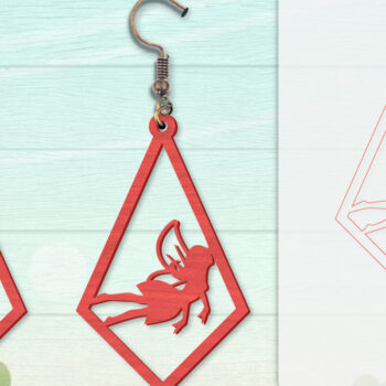 Intra απο ξύλο plywood  Χρώμα wenge 3mm-4mm πάχος - Σκουλαρίκια Fairy Lasercut BNDLES 8 ΣΧΕΔΙΑ Δίασταση 3x3 cm INTRAFABR-123409127 - Image 9