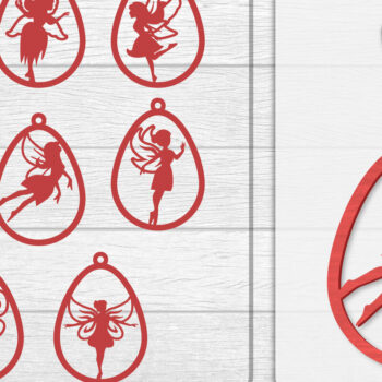 Intra απο ξύλο plywood  Χρώμα wenge 3mm-4mm πάχος - Σκουλαρίκια Fairy Lasercut BNDLES 8 ΣΧΕΔΙΑ Δίασταση 3x3 cm INTRAFABR-123409133 - Image 1