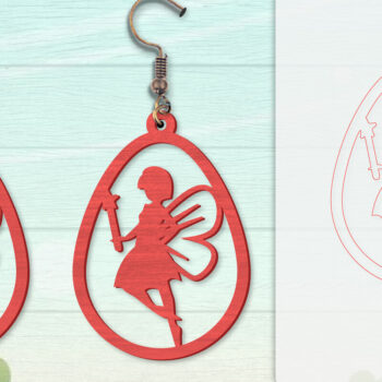 Intra απο ξύλο plywood  Χρώμα wenge 3mm-4mm πάχος - Σκουλαρίκια Fairy Lasercut BNDLES 8 ΣΧΕΔΙΑ Δίασταση 3x3 cm INTRAFABR-123409133 - Image 2