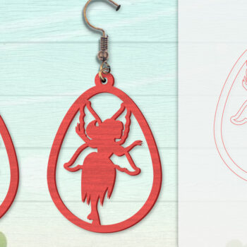 Intra απο ξύλο plywood  Χρώμα wenge 3mm-4mm πάχος - Σκουλαρίκια Fairy Lasercut BNDLES 8 ΣΧΕΔΙΑ Δίασταση 3x3 cm INTRAFABR-123409133 - Image 3