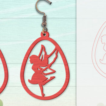 Intra απο ξύλο plywood  Χρώμα wenge 3mm-4mm πάχος - Σκουλαρίκια Fairy Lasercut BNDLES 8 ΣΧΕΔΙΑ Δίασταση 3x3 cm INTRAFABR-123409133 - Image 4