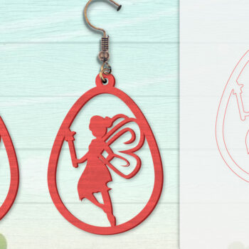 Intra απο ξύλο plywood  Χρώμα wenge 3mm-4mm πάχος - Σκουλαρίκια Fairy Lasercut BNDLES 8 ΣΧΕΔΙΑ Δίασταση 3x3 cm INTRAFABR-123409133 - Image 6