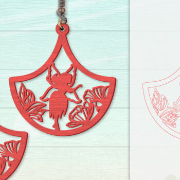 Intra απο ξύλο plywood  Χρώμα wenge 3mm-4mm πάχος - Σκουλαρίκια Fairy Lasercut BNDLES 8 ΣΧΕΔΙΑ Δίασταση 3x3 cm INTRAFABR-123409140 - Image 3