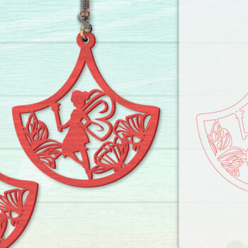 Intra απο ξύλο plywood  Χρώμα wenge 3mm-4mm πάχος - Σκουλαρίκια Fairy Lasercut BNDLES 8 ΣΧΕΔΙΑ Δίασταση 3x3 cm INTRAFABR-123409140 - Image 6