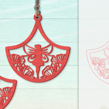 Intra απο ξύλο plywood  Χρώμα wenge 3mm-4mm πάχος - Σκουλαρίκια Fairy Lasercut BNDLES 8 ΣΧΕΔΙΑ Δίασταση 3x3 cm INTRAFABR-123409140 - Image 7