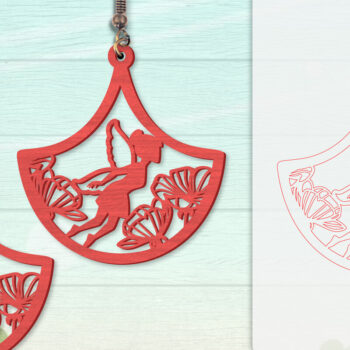 Intra απο ξύλο plywood  Χρώμα wenge 3mm-4mm πάχος - Σκουλαρίκια Fairy Lasercut BNDLES 8 ΣΧΕΔΙΑ Δίασταση 3x3 cm INTRAFABR-123409140 - Image 8