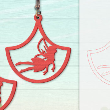 Intra απο ξύλο plywood  Χρώμα wenge 3mm-4mm πάχος - Σκουλαρίκια Fairy Lasercut BNDLES 8 ΣΧΕΔΙΑ Δίασταση 3x3 cm INTRAFABR-123409140 - Image 9