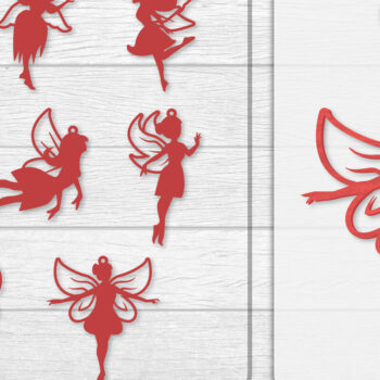 Intra απο ξύλο plywood  Χρώμα wenge 3mm-4mm πάχος - Σκουλαρίκια Fairy Lasercut BNDLES 8 ΣΧΕΔΙΑ Δίασταση 3x3 cm INTRAFABR-123409370 - Image 1