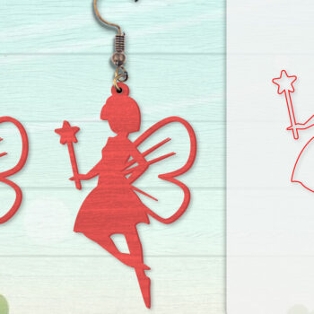 Intra απο ξύλο plywood  Χρώμα wenge 3mm-4mm πάχος - Σκουλαρίκια Fairy Lasercut BNDLES 8 ΣΧΕΔΙΑ Δίασταση 3x3 cm INTRAFABR-123409370 - Image 2