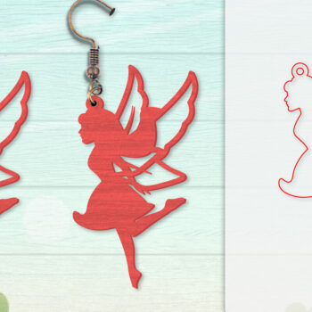 Intra απο ξύλο plywood  Χρώμα wenge 3mm-4mm πάχος - Σκουλαρίκια Fairy Lasercut BNDLES 8 ΣΧΕΔΙΑ Δίασταση 3x3 cm INTRAFABR-123409370 - Image 4