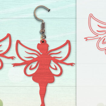 Intra απο ξύλο plywood  Χρώμα wenge 3mm-4mm πάχος - Σκουλαρίκια Fairy Lasercut BNDLES 8 ΣΧΕΔΙΑ Δίασταση 3x3 cm INTRAFABR-123409370 - Image 7