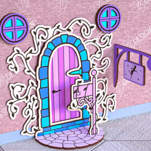 Intra απο ξύλο plywood  Χρώμα wenge 3mm-4mm πάχος - Fairy Garden Door Design | Νεραϊδόσπιτο Δίασταση 30x20 cm INTRAFABR-20764535