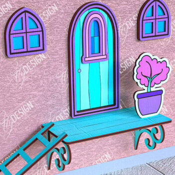 Intra απο ξύλο plywood Χρώμα wenge 3mm-4mm πάχος - Fairy Garden Door Design | Νεραϊδόσπιτο Δίασταση 30x20 cm INTRAFABR-38490291 - Image 1