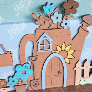 Intra απο ξύλο plywood  Χρώμα wenge 3mm-4mm πάχος - Πακέτο κοπής Laser Door Fairy Garden Δίασταση 30x20 cm INTRAFABR-68109013 - Image 6