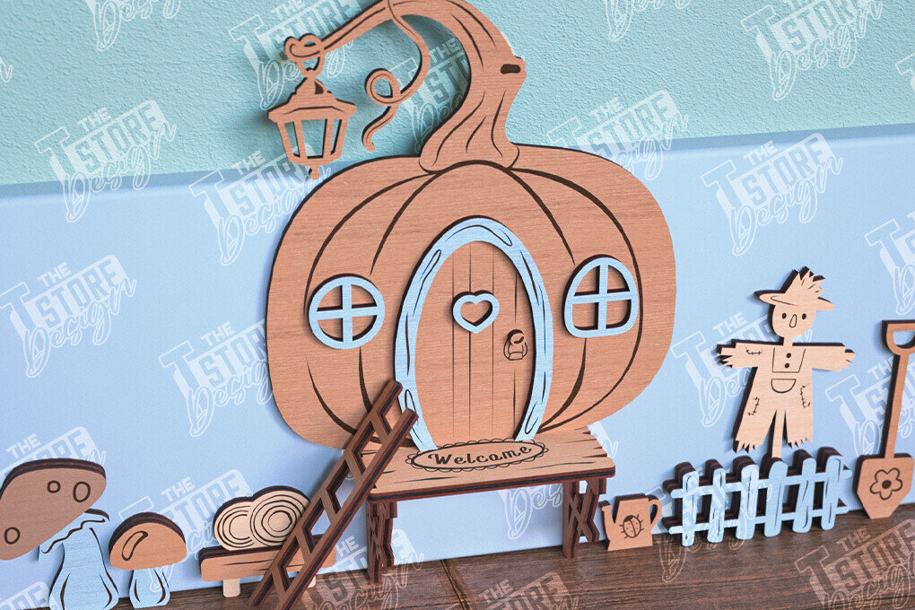 Intra απο ξύλο plywood  Χρώμα wenge 3mm-4mm πάχος - Fairy Garden Door Design Δίασταση 30x20 cm INTRAFABR-94261722