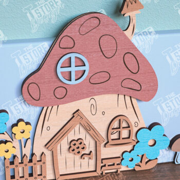 Intra απο ξύλο plywood Χρώμα wenge 3mm-4mm πάχος - Fairy Garden Door Design Δίασταση 30x20 cm INTRAFABR-85827764 - Image 1