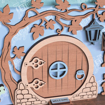 Intra απο ξύλο plywood  Χρώμα wenge 3mm-4mm πάχος - Fairy Garden Door Design Δίασταση 30x20 cm INTRAFABR-94231284 - Image 1