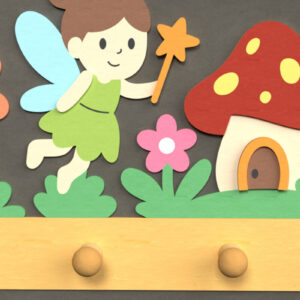 Intra απο ξύλο plywood  Χρώμα wenge 3mm-4mm πάχος - Fairy Garden Wall Hook Δίασταση 6x6 cm INTRAFABR-67962798