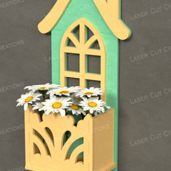 Intra απο ξύλο plywood Χρώμα wenge 3mm-4mm πάχος - Fairy House Flower Box Διακόσμηση τοίχου Δίασταση 30x20 cm INTRAFABR-67897194 - Image 1