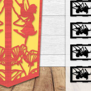 Intra απο ξύλο plywood  Χρώμα wenge 3mm-4mm πάχος - Fairy Lamp Lasercut Δίασταση 20x20 cm INTRAFABR-88132968