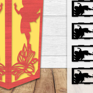 Intra απο ξύλο plywood  Χρώμα wenge 3mm-4mm πάχος - Fairy Lamp Lasercut Δίασταση 20x20 cm INTRAFABR-88133011