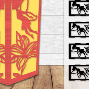 Intra απο ξύλο plywood  Χρώμα wenge 3mm-4mm πάχος - Fairy Lamp Lasercut Δίασταση 20x20 cm INTRAFABR-88133115