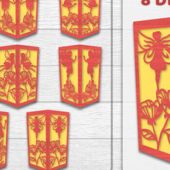 Intra απο ξύλο plywood Χρώμα wenge 3mm-4mm πάχος - Φωτιστικό Fairy Lasercut BNDLES 8 ΣΧΕΔΙΑ Δίασταση 20x20 cm INTRAFABR-88132720 - Image 1