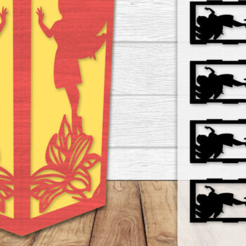 Intra απο ξύλο plywood Χρώμα wenge 3mm-4mm πάχος - Φωτιστικό Fairy Lasercut BNDLES 8 ΣΧΕΔΙΑ Δίασταση 20x20 cm INTRAFABR-88132720 - Image 5