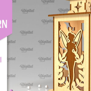 Intra απο ξύλο plywood  Χρώμα wenge 3mm-4mm πάχος - Fairy LaserCut. Fairy Design Δίασταση 30x20 cm INTRAFABR-88133258