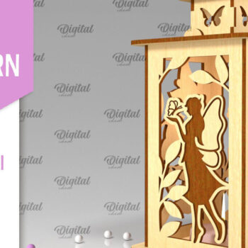 Intra απο ξύλο plywood Χρώμα wenge 3mm-4mm πάχος - Fairy LaserCut. Fairy Design Δίασταση 30x20 cm INTRAFABR-88132748 - Image 1