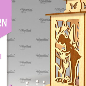 Intra απο ξύλο plywood  Χρώμα wenge 3mm-4mm πάχος - Fairy LaserCut. Fairy Design Δίασταση 30x20 cm INTRAFABR-88132777 - Image 1