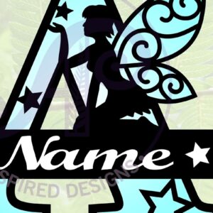 Intra απο ξύλο plywood  Χρώμα wenge 3mm-4mm πάχος - Fairy Letter a Monogram Cut File Δίασταση 30x20 cm INTRAFABR-88166367