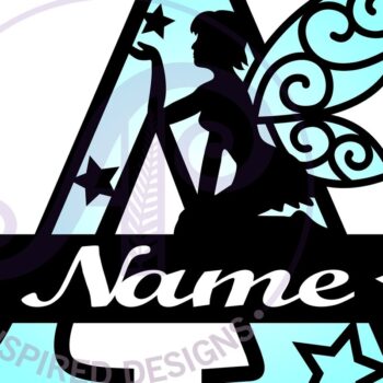 Intra απο ξύλο plywood  Χρώμα wenge 3mm-4mm πάχος - Fairy Letter a Monogram Cut File Δίασταση 30x20 cm INTRAFABR-88166367 - Image 3