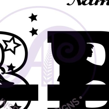 Intra απο ξύλο plywood  Χρώμα wenge 3mm-4mm πάχος - Fairy Letter B Μονόγραμμα Cut Δίασταση 30x20 cm INTRAFABR-88166396 - Image 2