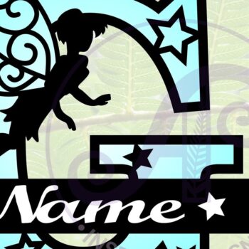 Intra απο ξύλο plywood  Χρώμα wenge 3mm-4mm πάχος - Fairy Letter G Μονόγραμμα Cut Δίασταση 30x20 cm INTRAFABR-88165982 - Image 1